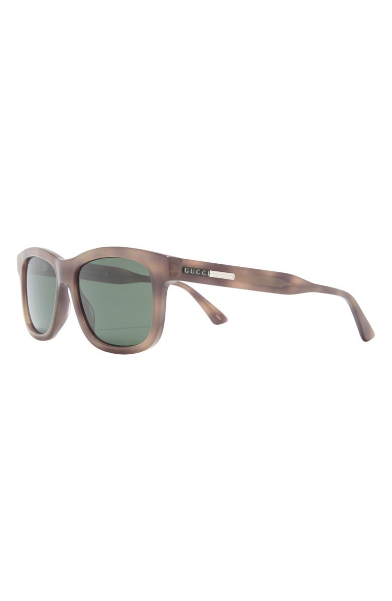 Gucci 55mm Rectangle Glasses, Alternate, color, Havana Havana Green