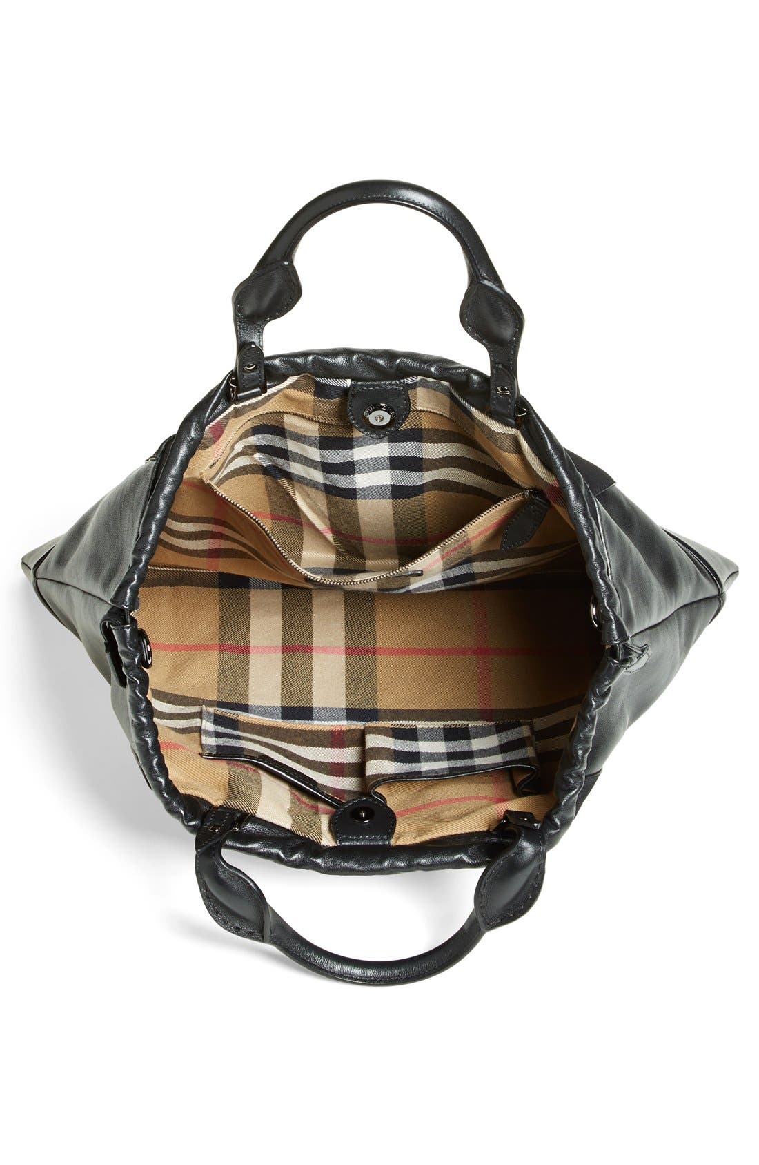 Burberry 'Big Crush' Leather Tote, Alternate, color, 