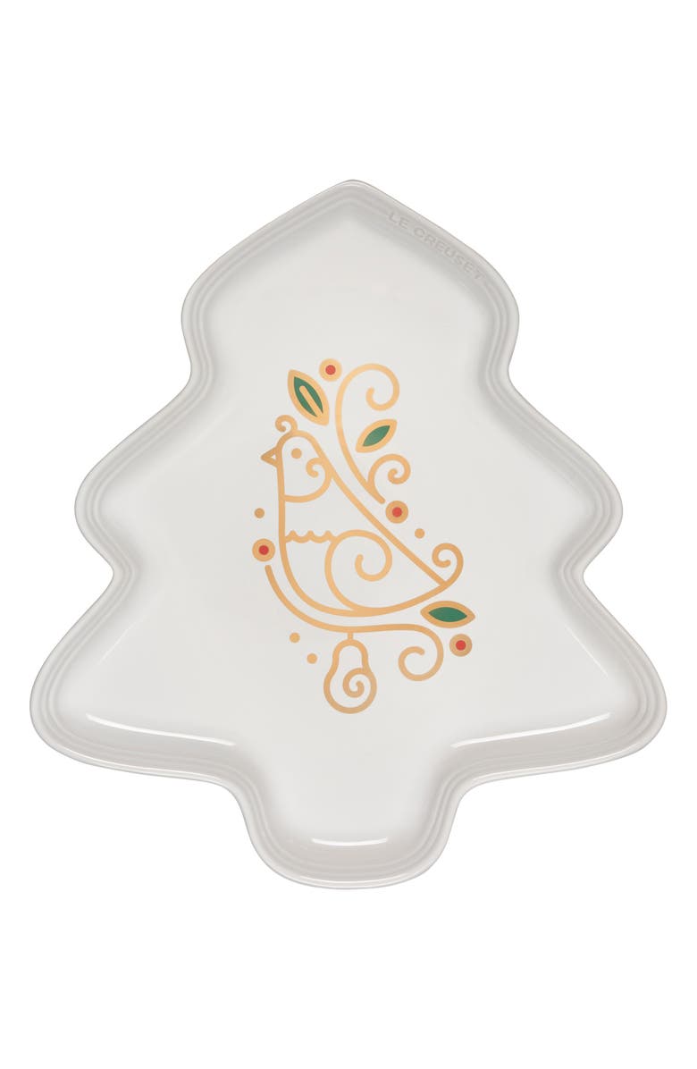 Le Creuset Noël Collection Partridge in a Pear Tree Platter, Main, color, 