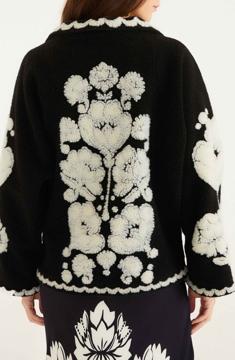 FARM Rio Floral Arabesque High Pile Fleece Jacket, Alternate, color,