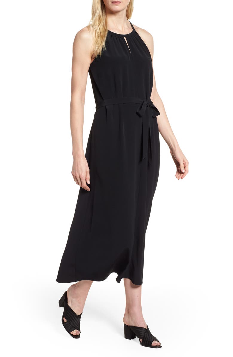 Eileen Fisher Tencel<sup>®</sup> Lyocell Blend Midi Dress, Main, color,