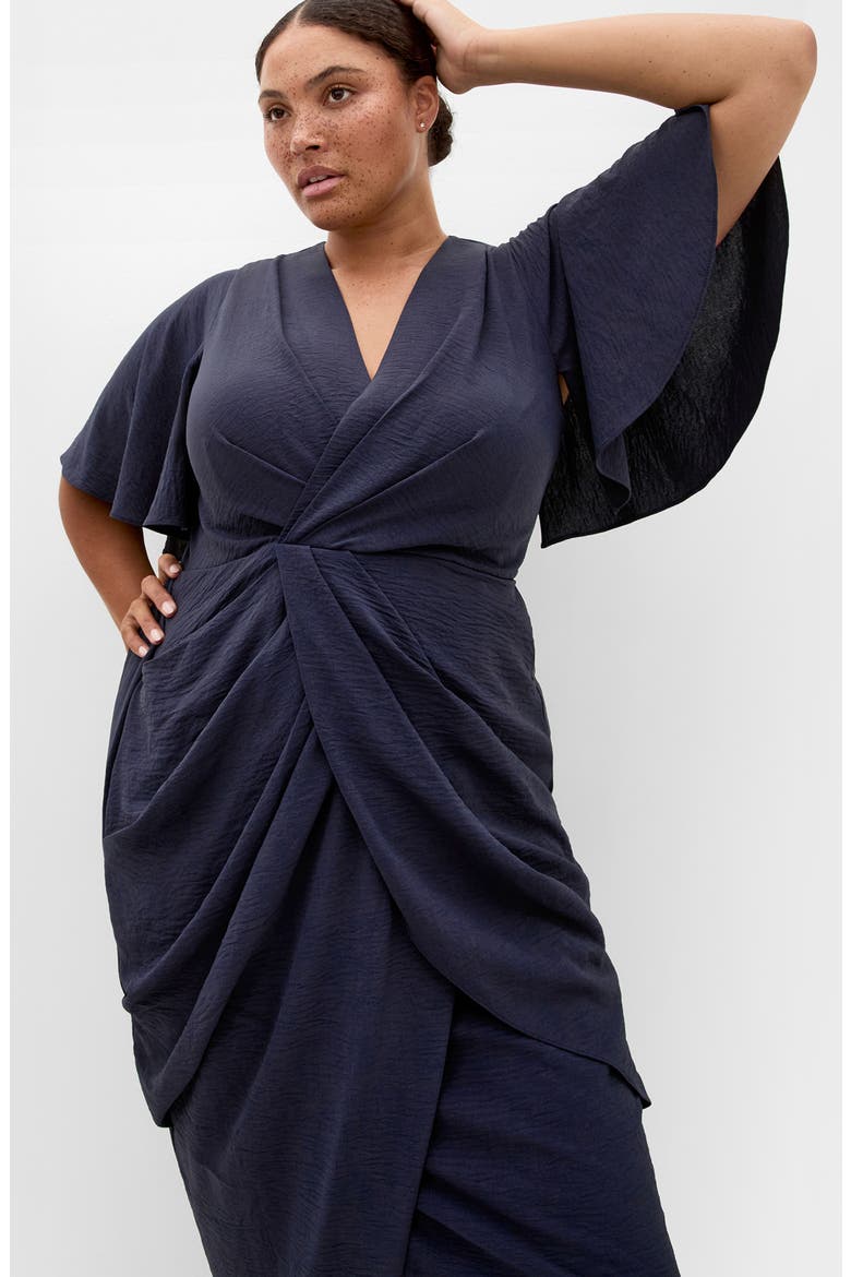 Braelynn High-Low Maxi Dress, Alternate, color, NAVY