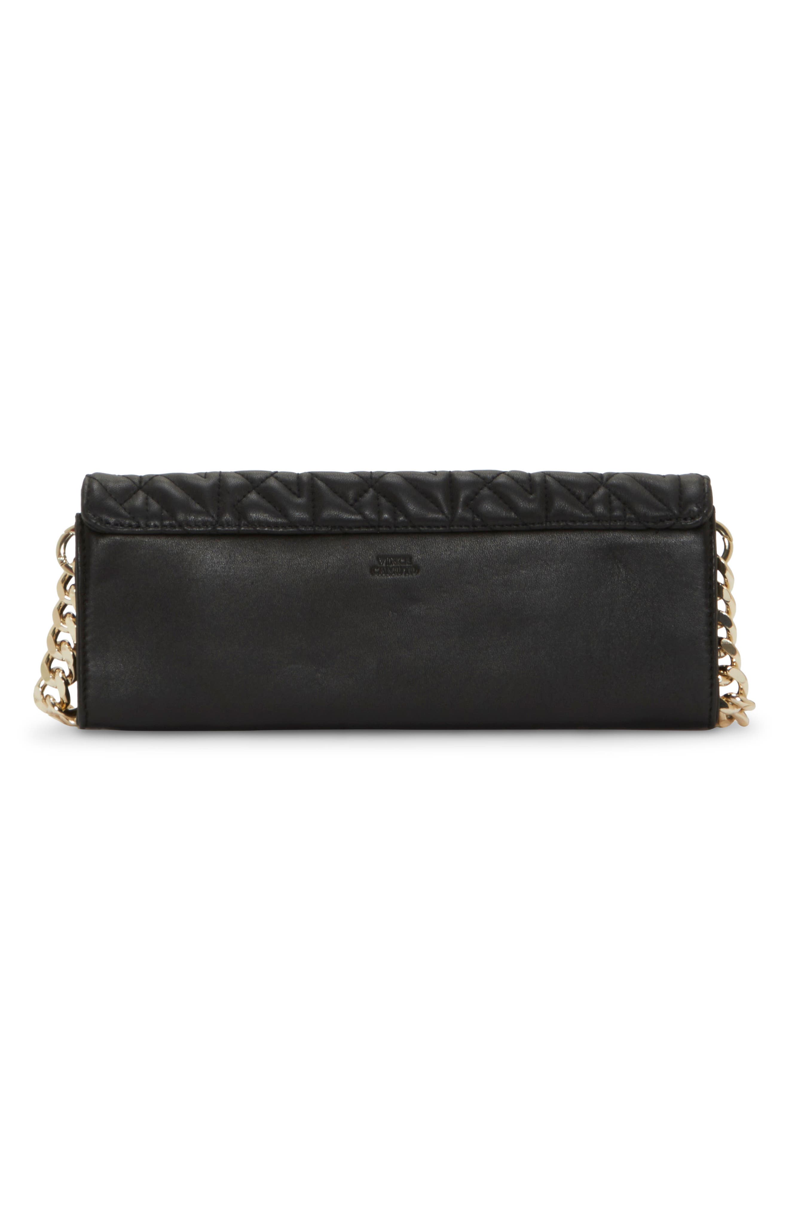 Vince Camuto Kokel Quilted Leather Clutch, Alternate, color, 