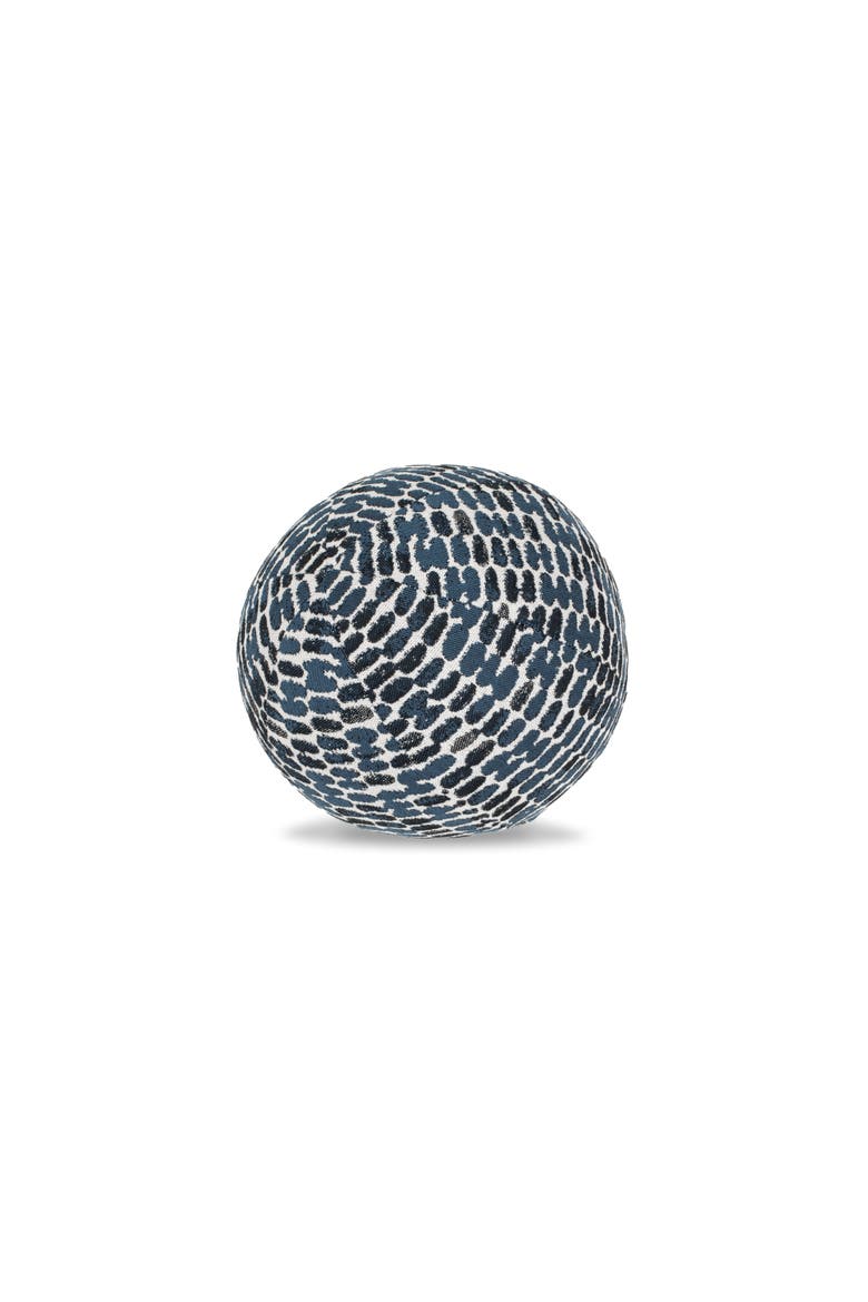 Thumbprint Indoor & Outdoor Woven Accent Orb Pillow, Main, color, Aruba
