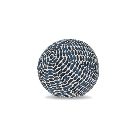 Thumbprint Indoor & Outdoor Woven Accent Orb Pillow