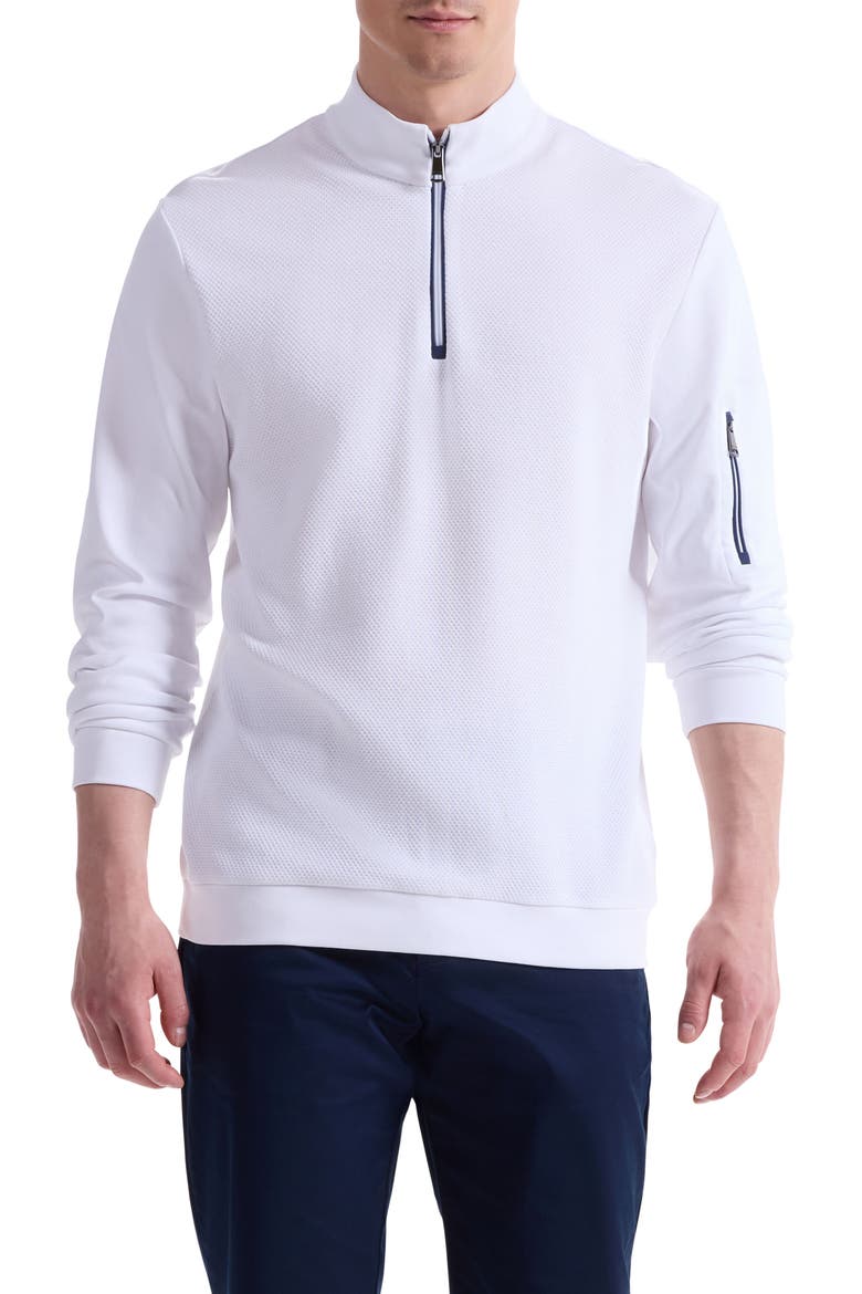 Soft Touch Quarter Zip, Main, color, WHITE