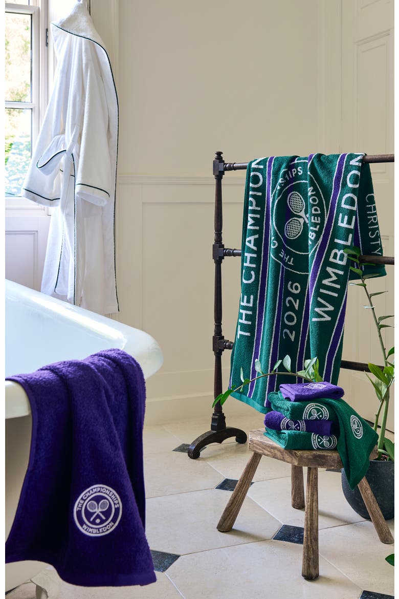 Wimbledon Luxury Cotton Iconic Guest Towels, Alternate, color, Purple