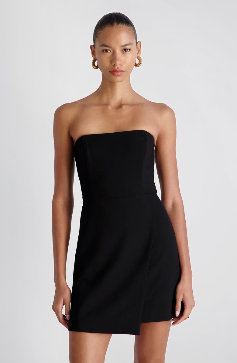 French Connection Whisper Strapless Minidress, Alternate, color, Black