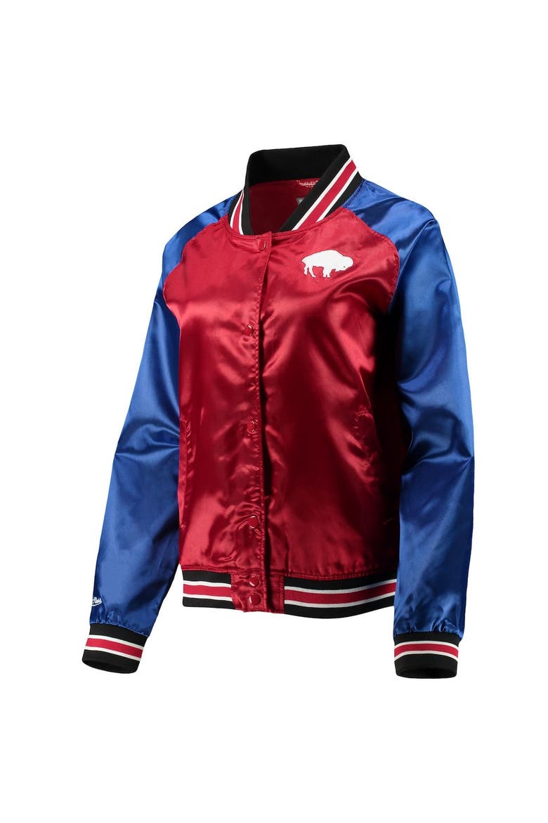 Women's Mitchell & Ness Red Buffalo Bills Team 2.0 Satin Raglan Full-Snap Jacket, Alternate, color, Red
