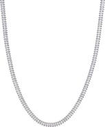 BY ADINA EDEN CZ Baguette All Around Tennis Necklace