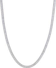 BY ADINA EDEN CZ Baguette All Around Tennis Necklace