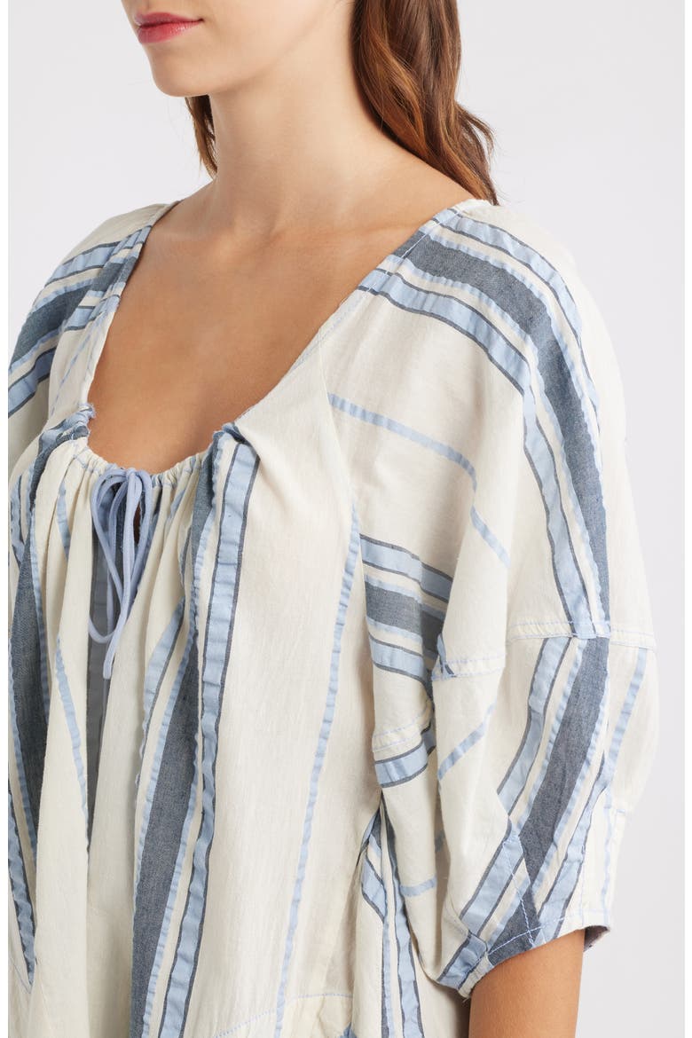 Bop Around Stripe Romper, Alternate, color, SEASIDE STRIPE IVORY