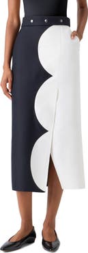 Akris Cloud Cotton & Silk Blend Midi Skirt