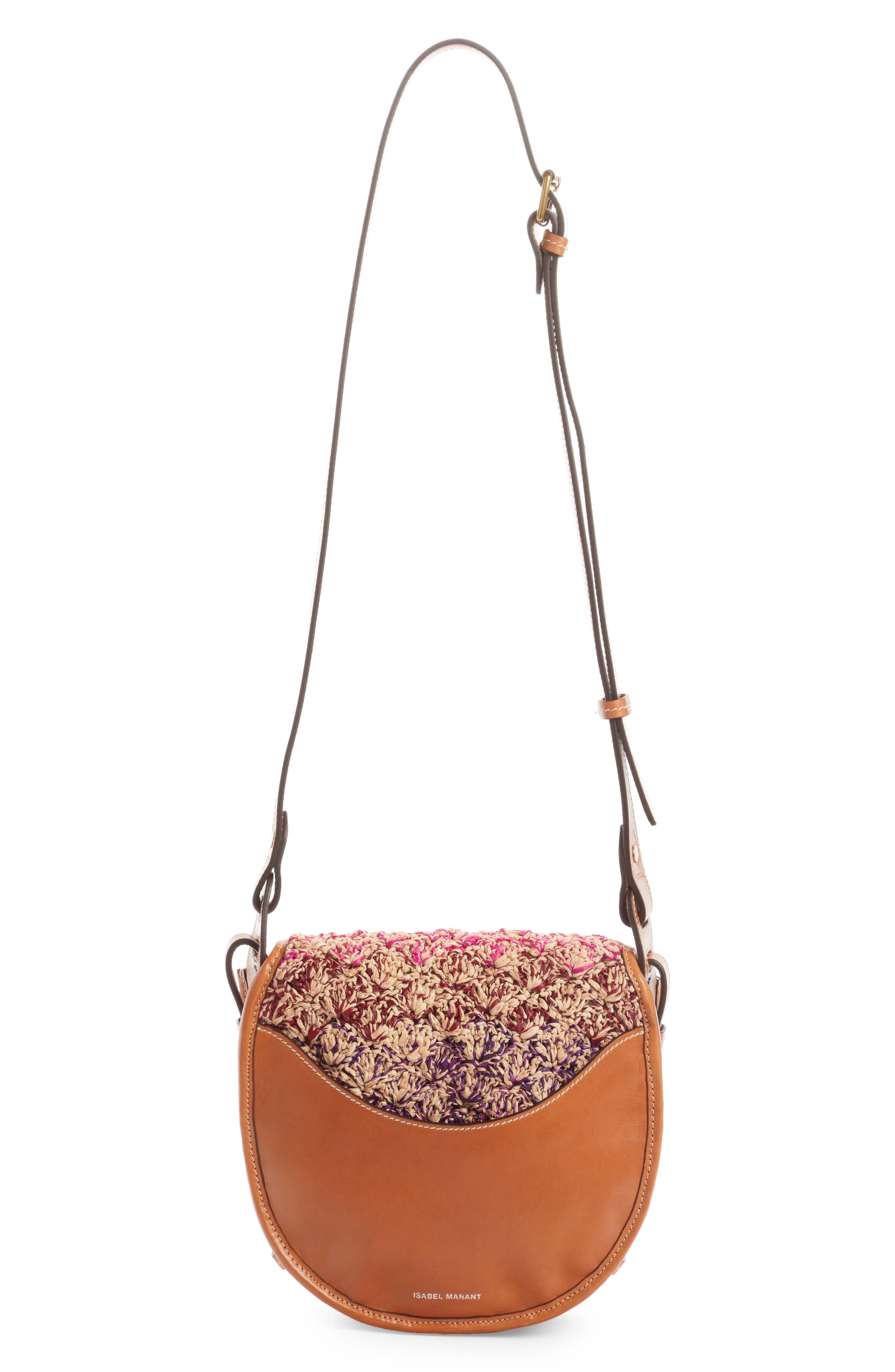 Isabel Marant Botsy Crochet Saddle Bag, Alternate, color, 