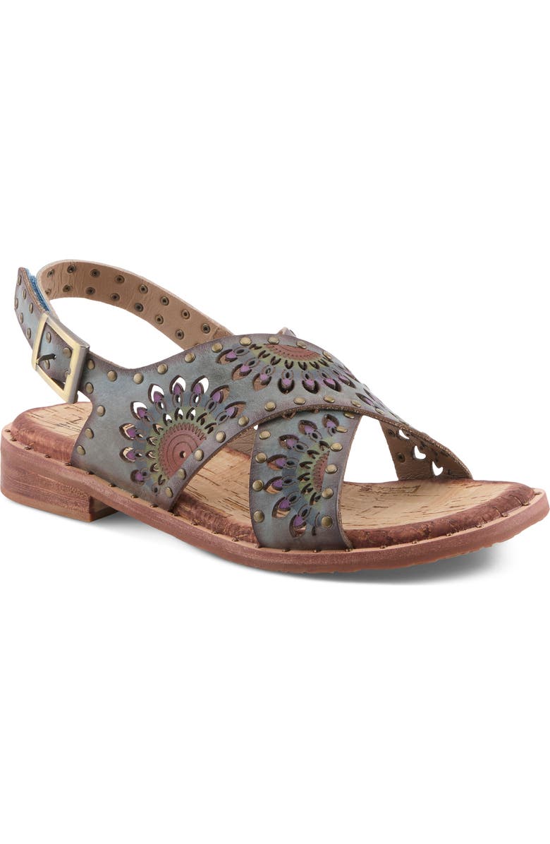 L'Artiste by Spring Step Crossroads Slingback Sandal, Main, color, Grey Multi