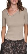 DKNY Grommet Rib Sweater