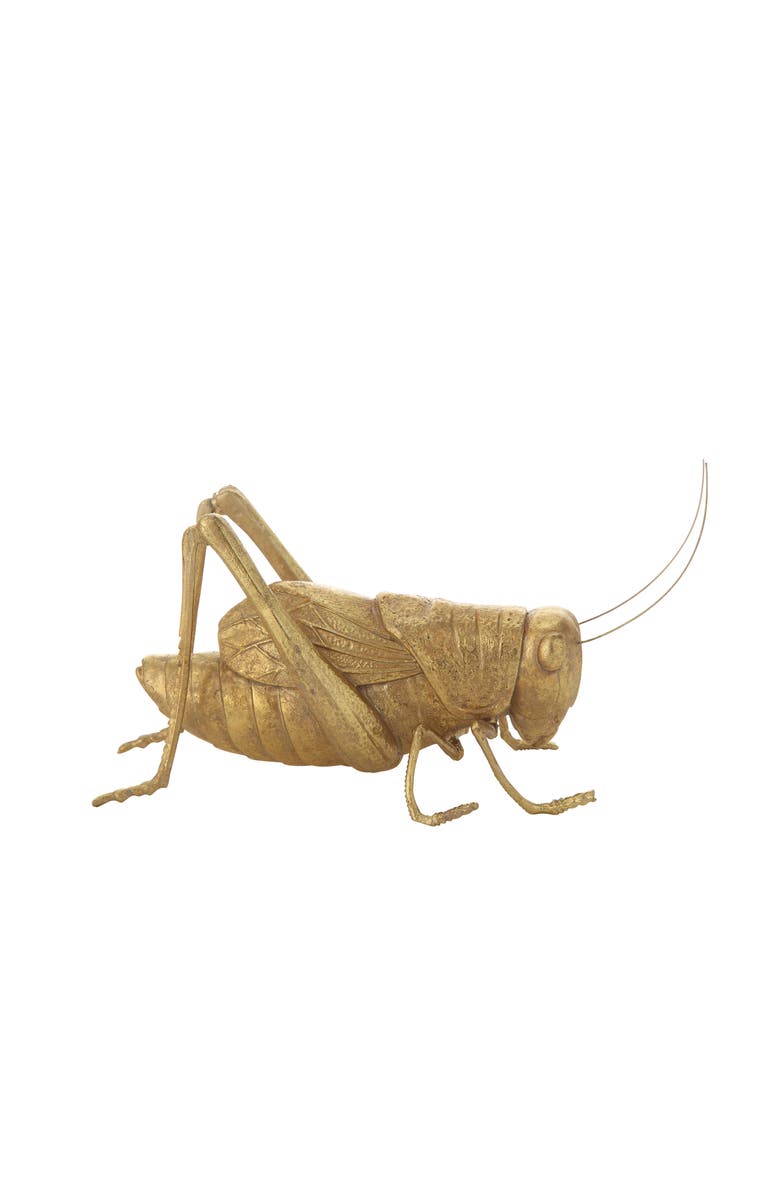 Storied Home Gold Resin Cricket Figurine, Main, color, Gold