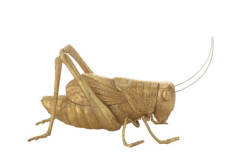 Gold Resin Cricket Figurine