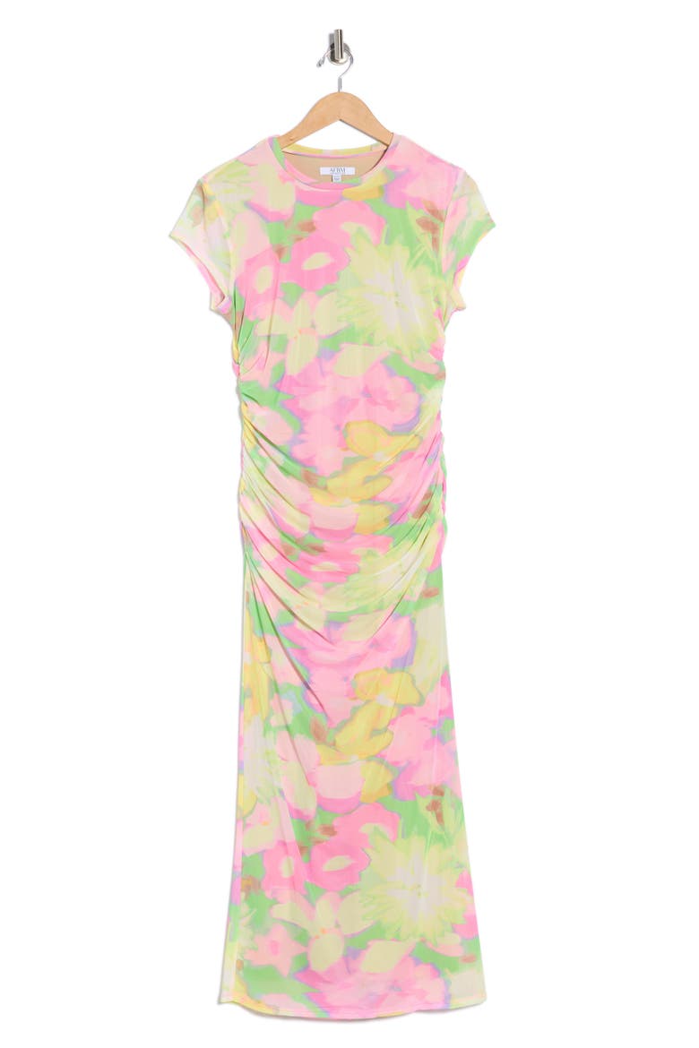 Cici Mesh Maxi Dress, Alternate, color, ELECTRIC PETALS
