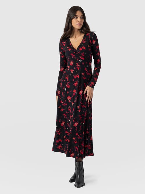 Saint + Sofia Maggie Wrap Midi Dress