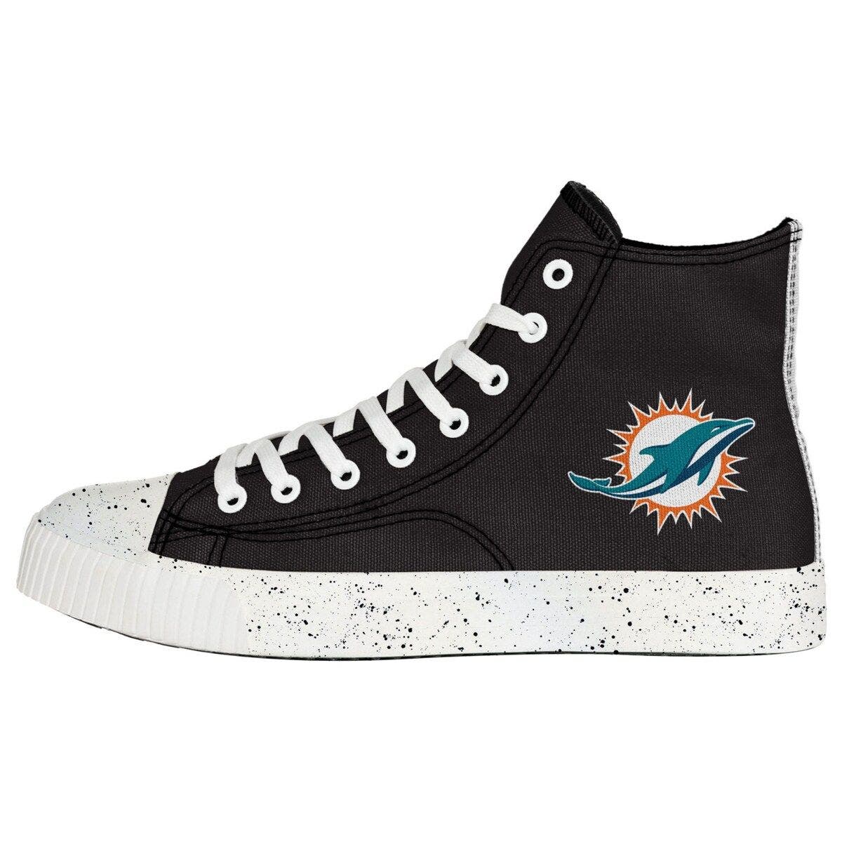 FOCO Men's FOCO Miami Dolphins Paint Splatter High Top Sneakers (Men ...