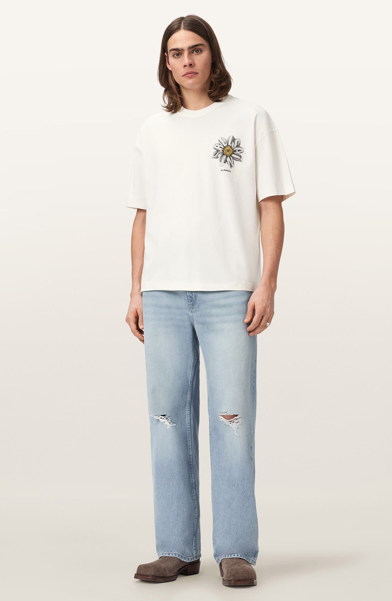 AllSaints Petals Cotton Graphic T-Shirt — фото 7