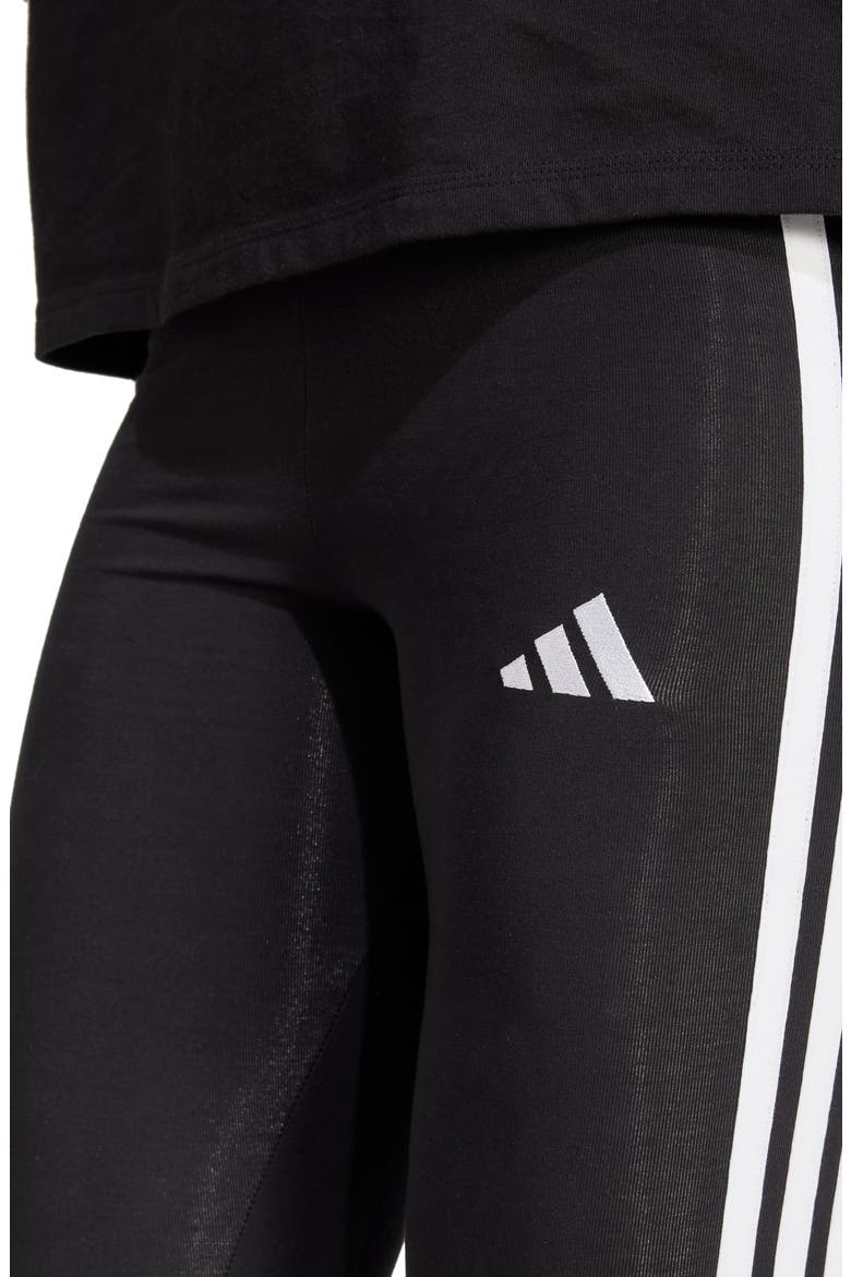 3-Stripe Leggings, Alternate, color, BLACK/ WHITE