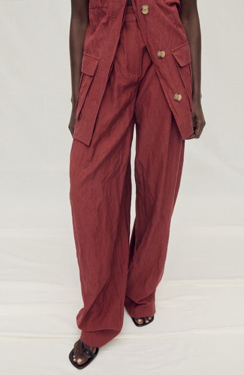 Shop Mango Pleated Wide Leg Pants