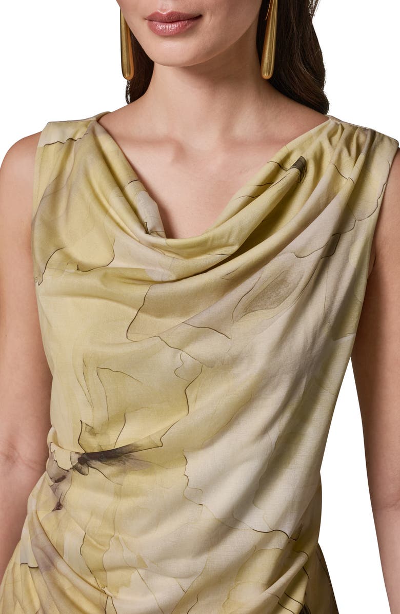 Donna Karan New York Print Cowl Neck Sleeveless Top, Alternate, color,