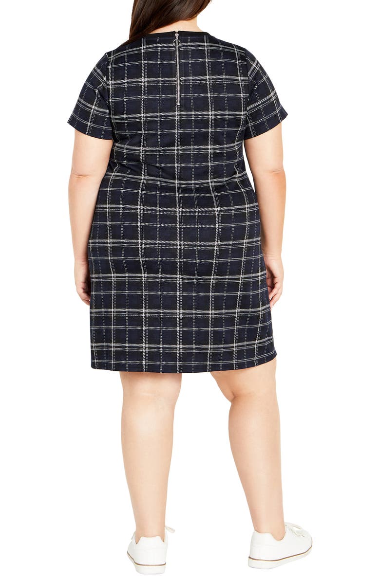 City Chic Check Love Knit Dress, Alternate, color,