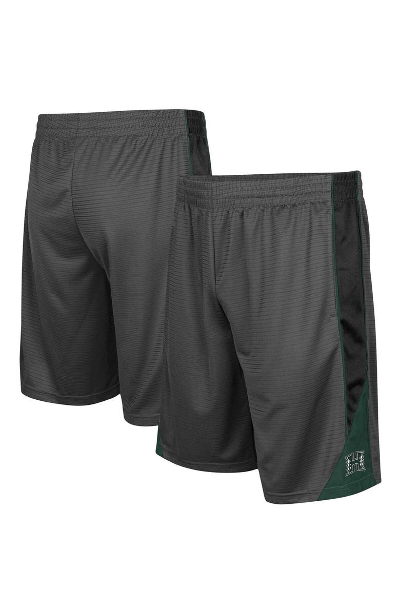 COLOSSEUM Men's Colosseum Charcoal Hawaii Warriors Turnover Shorts, Alternate, color,