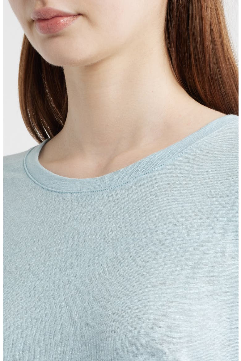 Organic Linen Crewneck T-Shirt, Alternate, color, BREZE