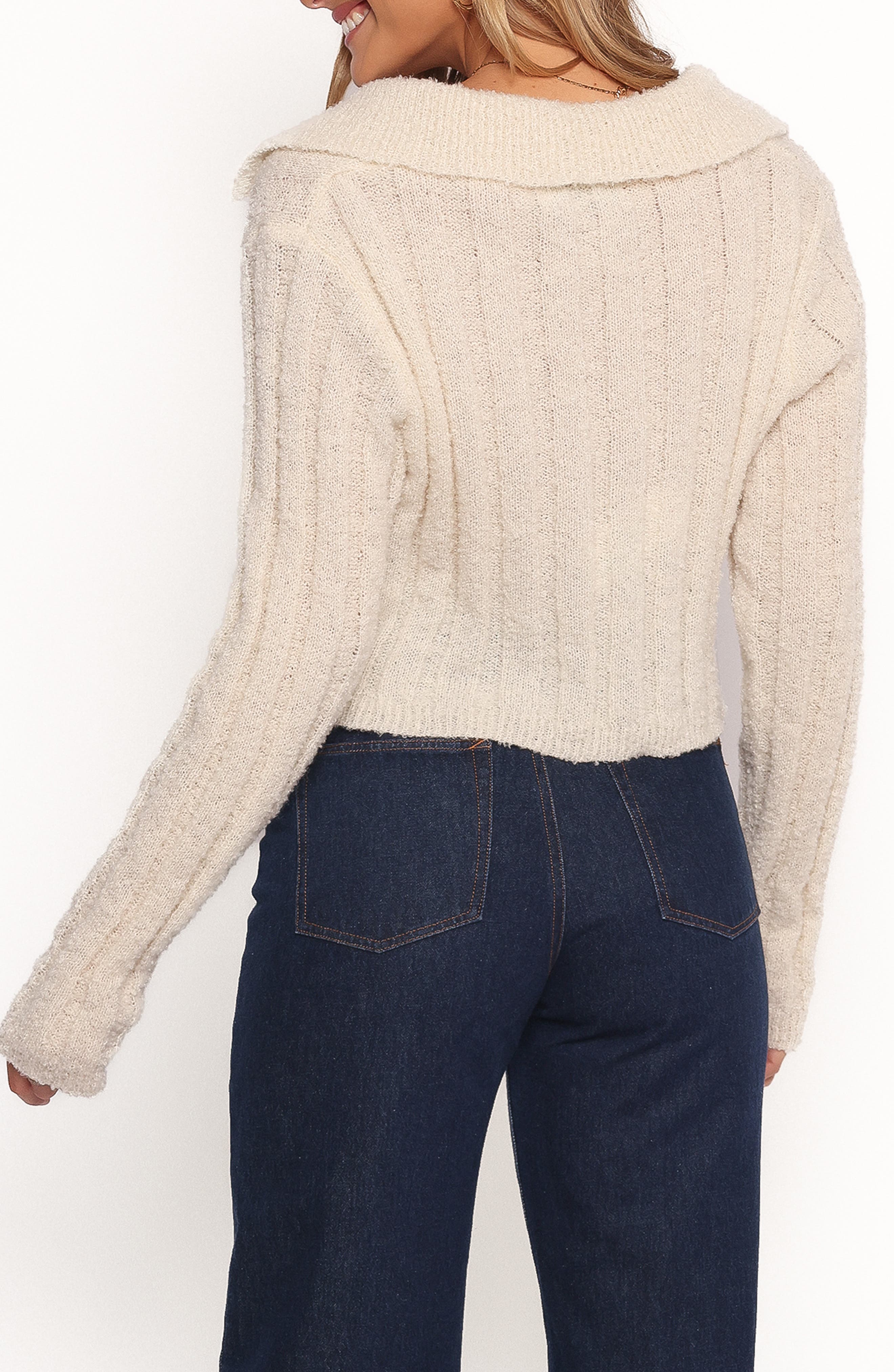Romy Collar Crop Sweater - image 2
