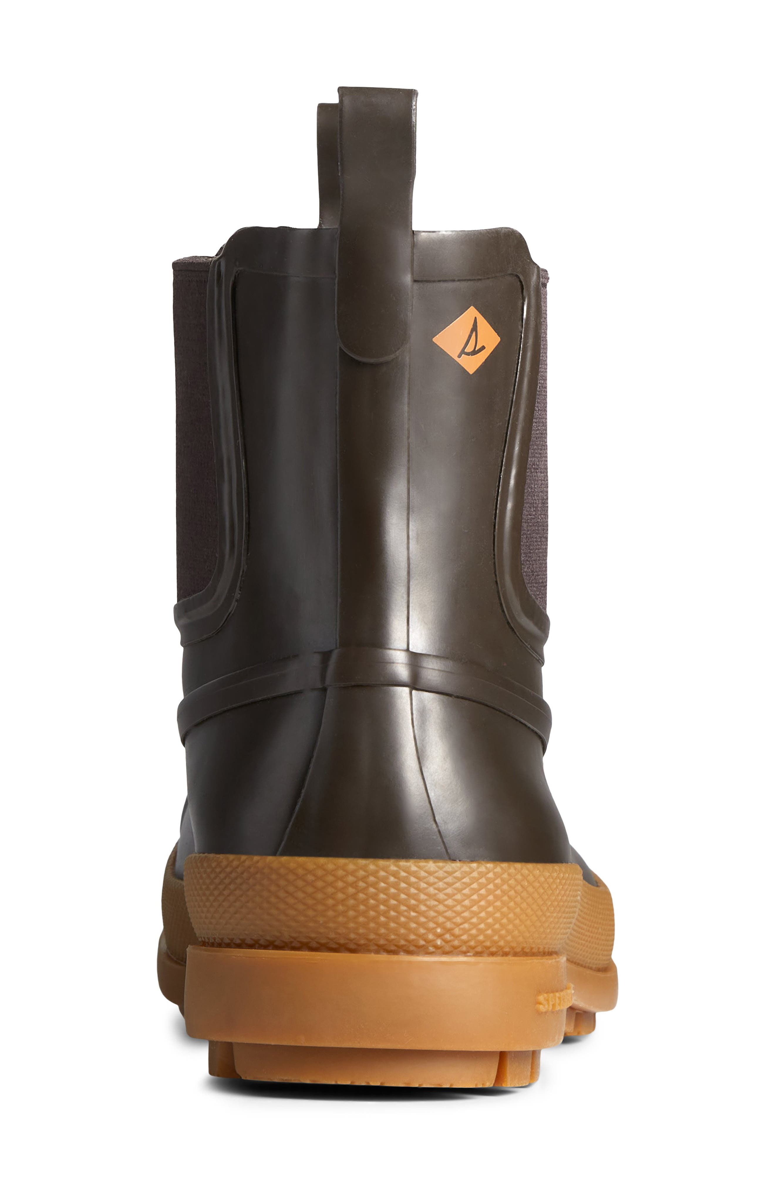 Sperry Cold Bay Waterproof Chelsea Rain Boot, Alternate, color, Brown