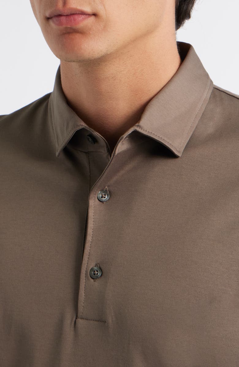Aurélien AUR1 Solid Cotton Polo, Alternate, color, Ash Grey