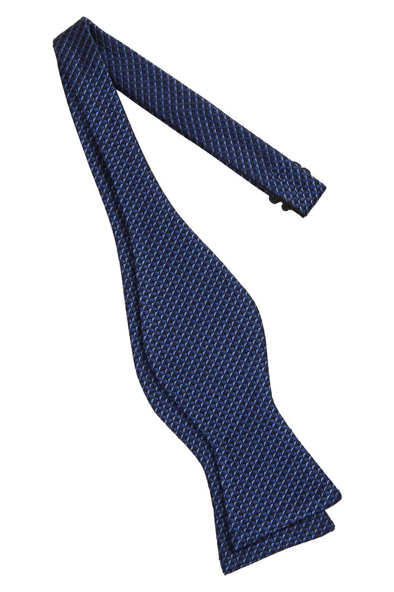 Solid Silk Bow Tie, Alternate, color, NAVY