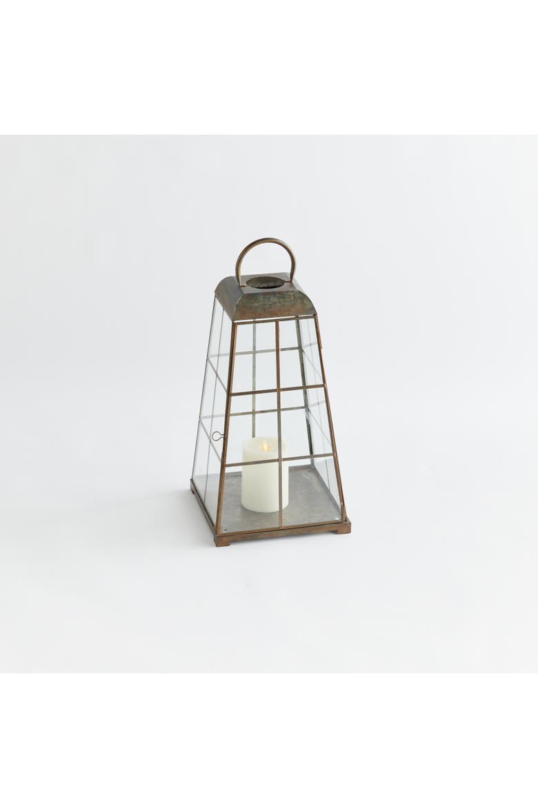 Dexter Lantern Candle Holder Large, Alternate, color, Gold