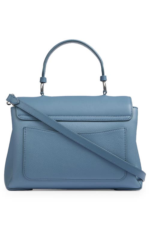 Lk Bennett Darcie Leather Top Handle Bag In Smoke Blue