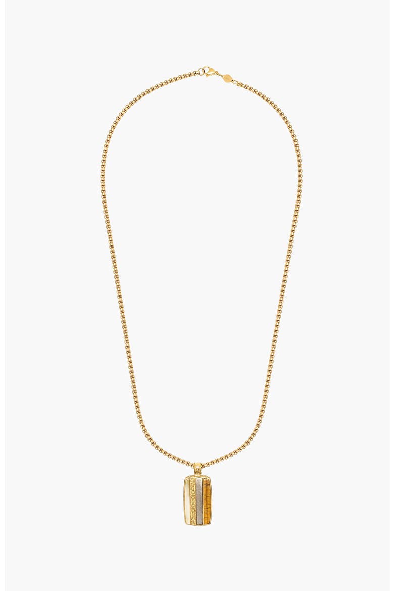 Gold Trinity Pendant Necklace, Main, color, None