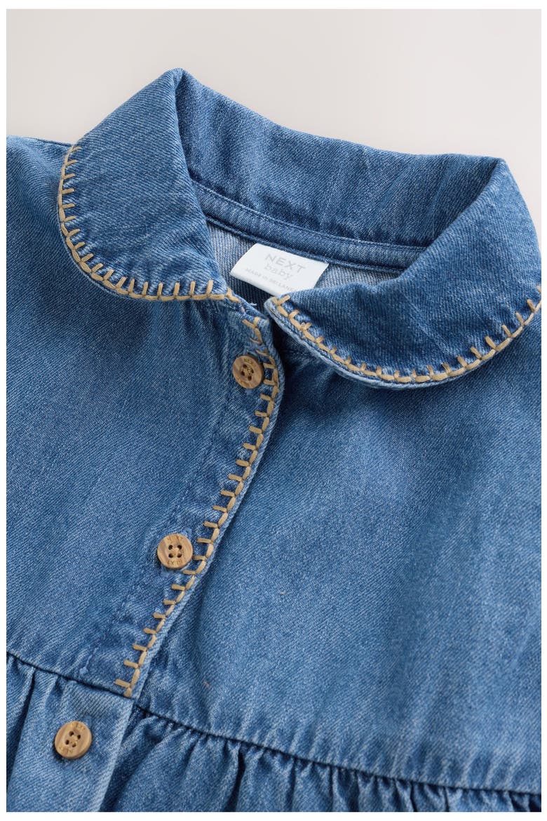 Kids' Denim Romper, Alternate, color, BLUE