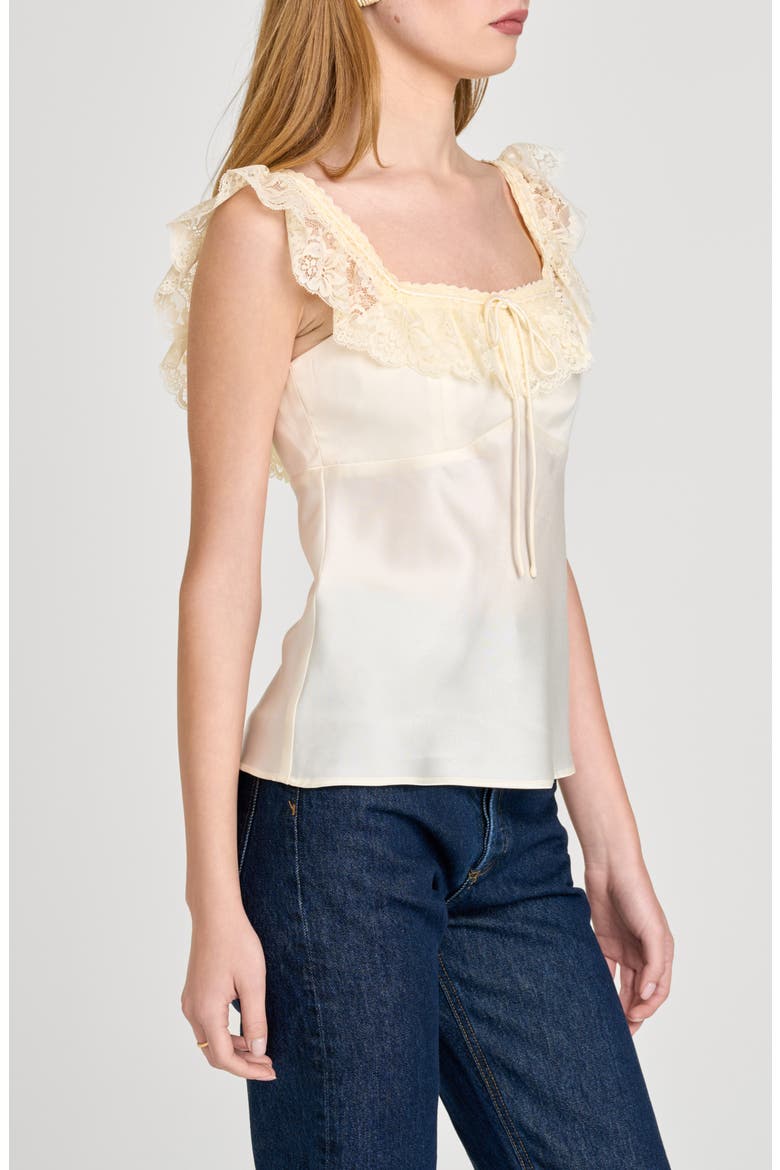 Ella Lace Trim Camisole, Alternate, color, ANTIQUE IVORY