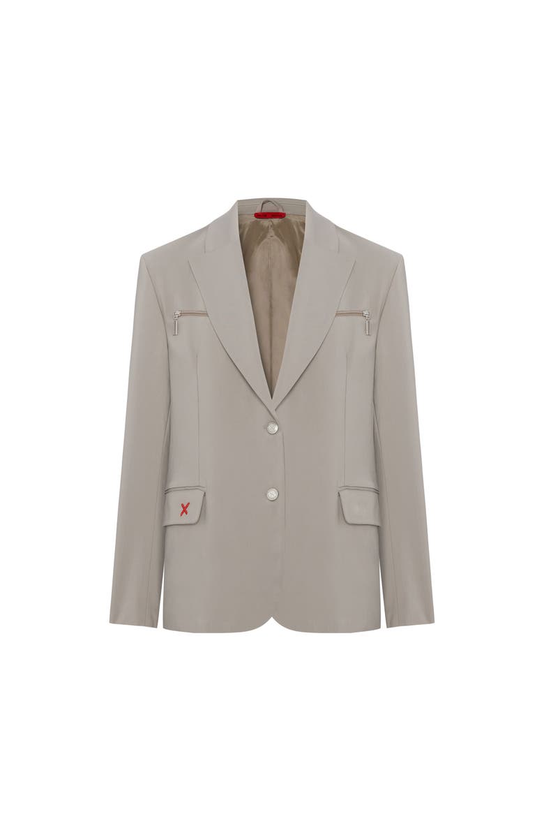 PCFG Cotton Zip Detail Woven Blazer, Main, color, Beige