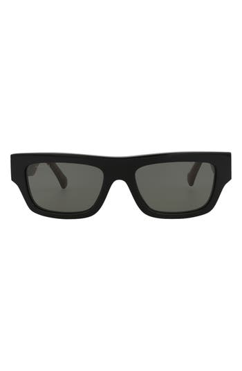 Gucci Womens Black Gc002051 Gg1301s Rectangle-frame Acetate Sunglasses In Black Havana Grey