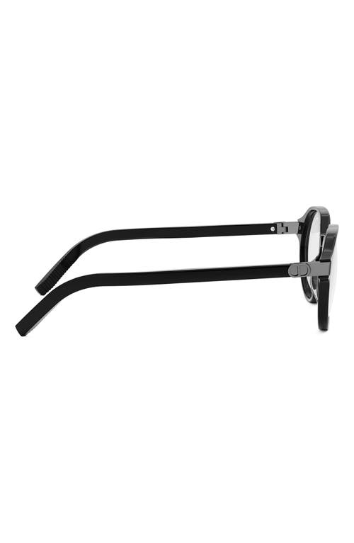 Dior Cd Icon S1i 55mm Geometric Optical Glasses In Shiny Black