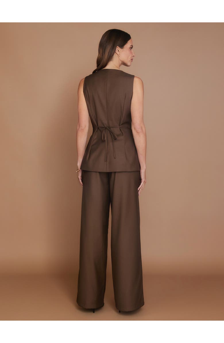 Six Stories Meredith Tailored Wide Leg Pants, Alternate, color, Chocolate
