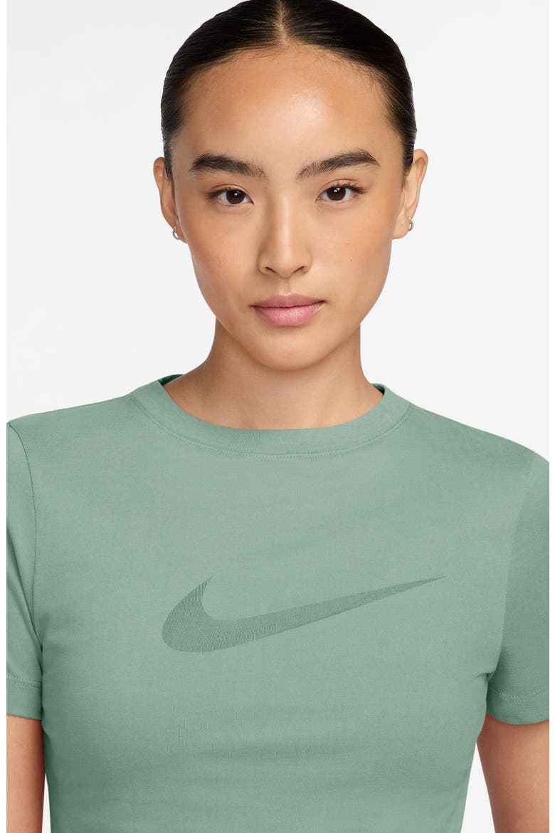 Sportswear Swoosh Burnout Logo T-Shirt, Alternate, color, STEAM/ STEAM