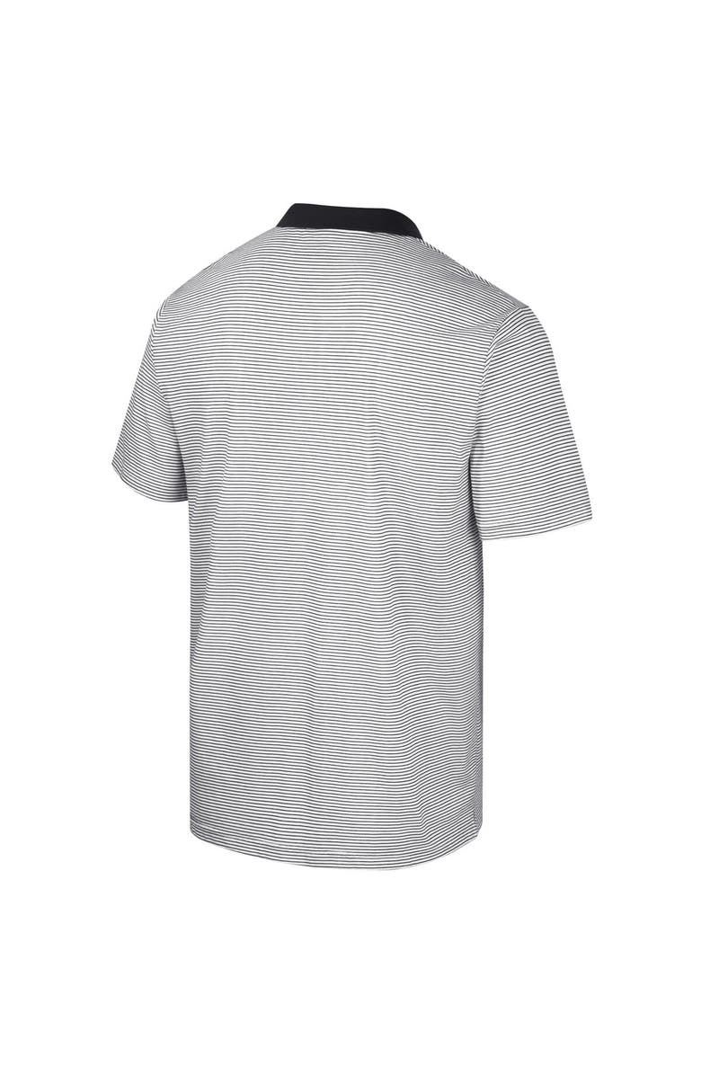 COLOSSEUM Men's Colosseum White/Black Purdue Boilermakers Print Stripe Polo, Alternate, color, 