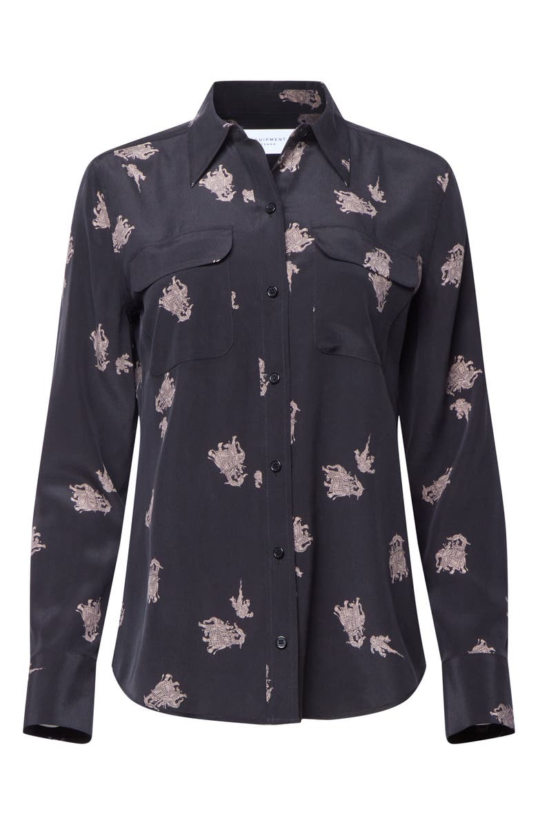 Equipment Signature Slim Fit Silk Button-Up Shirt, Alternate, color,