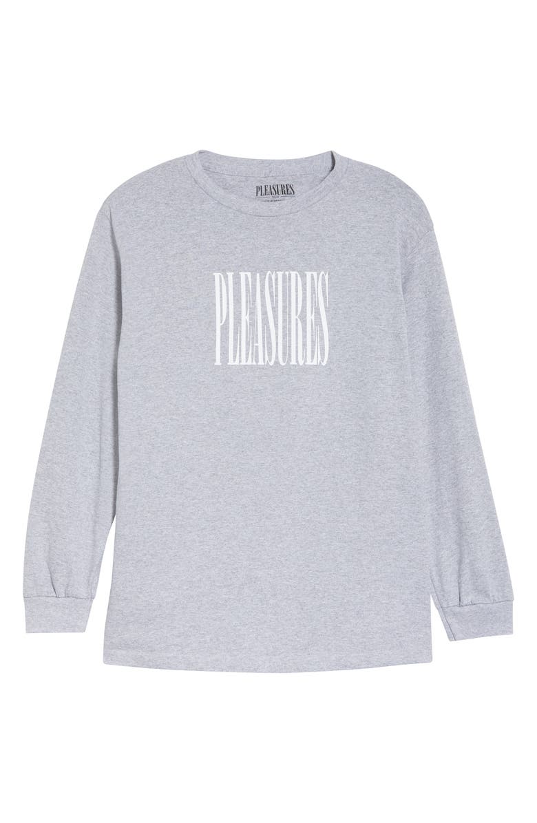 PLEASURES Men's Long Sleeve Graphic Logo T-Shirt, Alternate, color, 