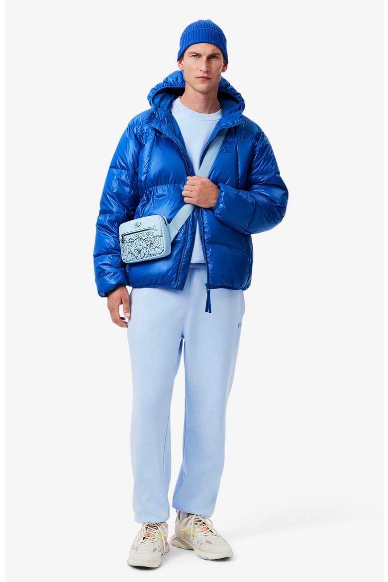Water Repellent Down Short Puffer Jacket, Alternate, color, HJM LAZULI